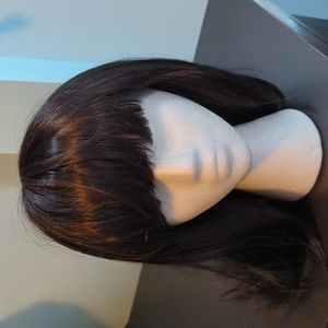 Wig sepia, shoulder length wig